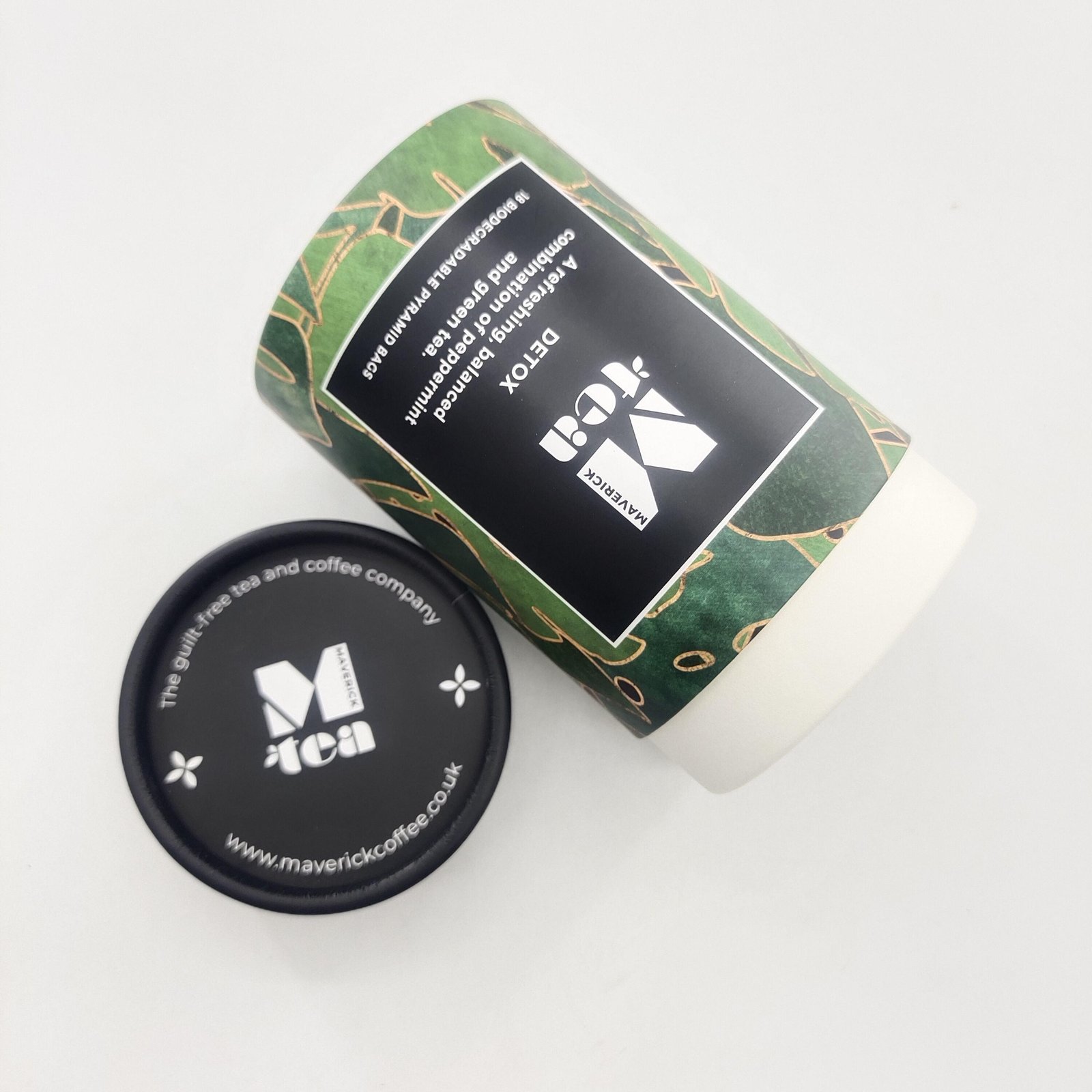 Custom Biodegradable Cylinder Paper Cardboard Tea Canister Tube Box Packaging for Tea Bag Package - 图片 4
