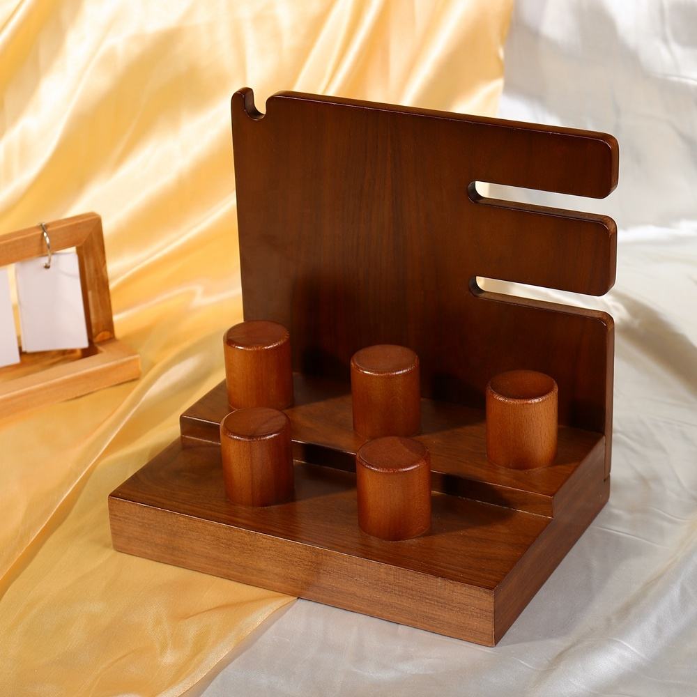 ODM/ OEM Wooden Mens Watch Case Holder Home Counter Solid Wood Gift Watch Display Stand - Image 7