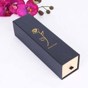 Creative Gold Stamping Gift Paper Box Custom Logo Perfume Watch High Grade Packaging Box Candy Rectangle Drawer Gift Box