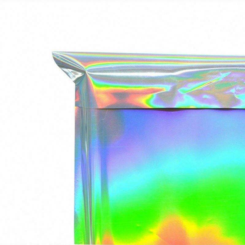 Poly material envelope Packaging gold holographic custom logo printing poly bags - Image 5