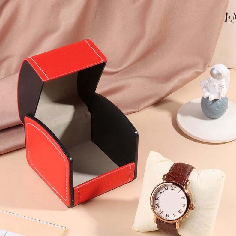 XINGYUE Stock Luxury Low Price Red PU Leather Single Watch Bangle Gift Storage Box - Image 2