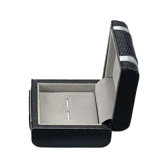 square wedding earring ring pop color black gift storage show wooden high gloss luxury handmade decoration wood jewelry box - Image 2