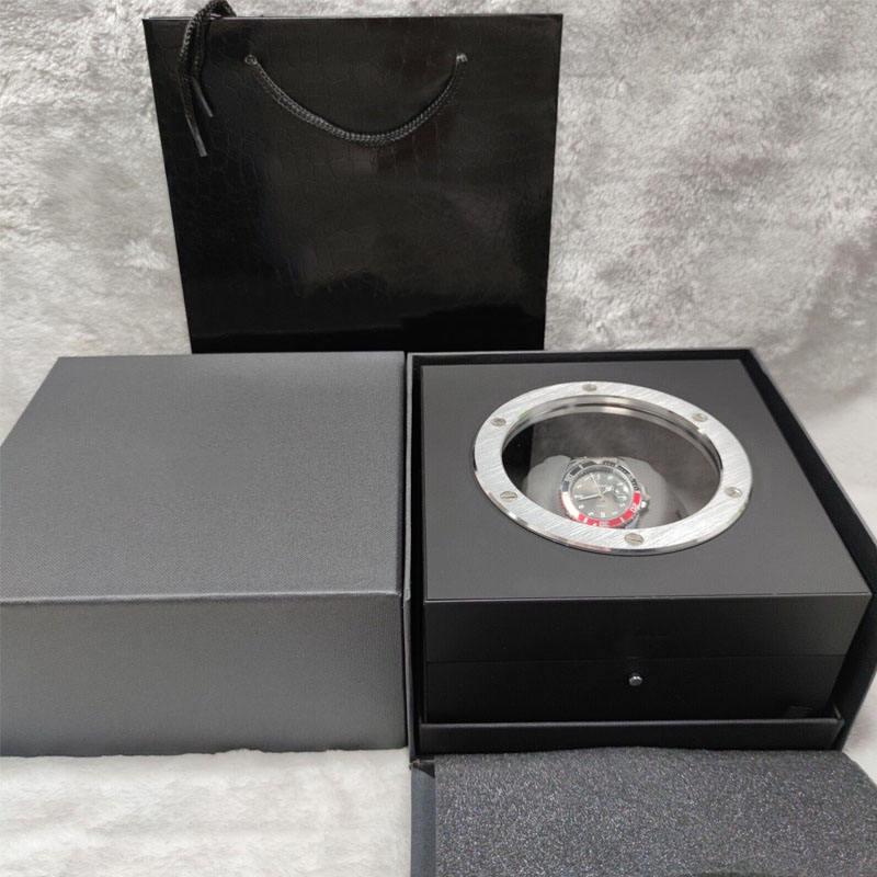 High end watch box single item black paint packaging gift wooden PU leather men's watch box - Image 3