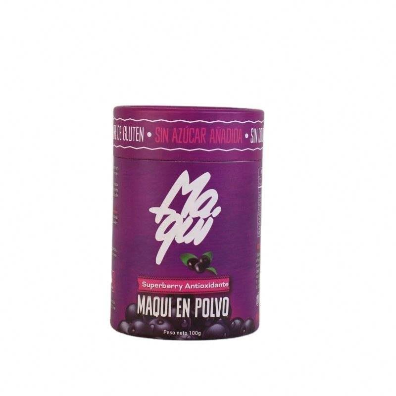 Custom logo cylinder foil tea food paper tube packaging with metal aluminum foil food airtight for Fruit Tea paper tube - 图片 5