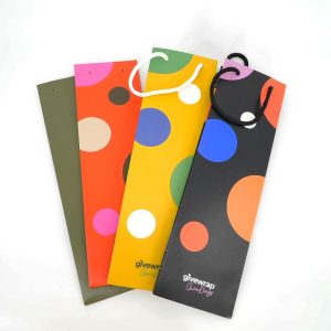 Luxury custom Printing Shopping Bag wine Gift Bag full color one bottle wine carrier bag