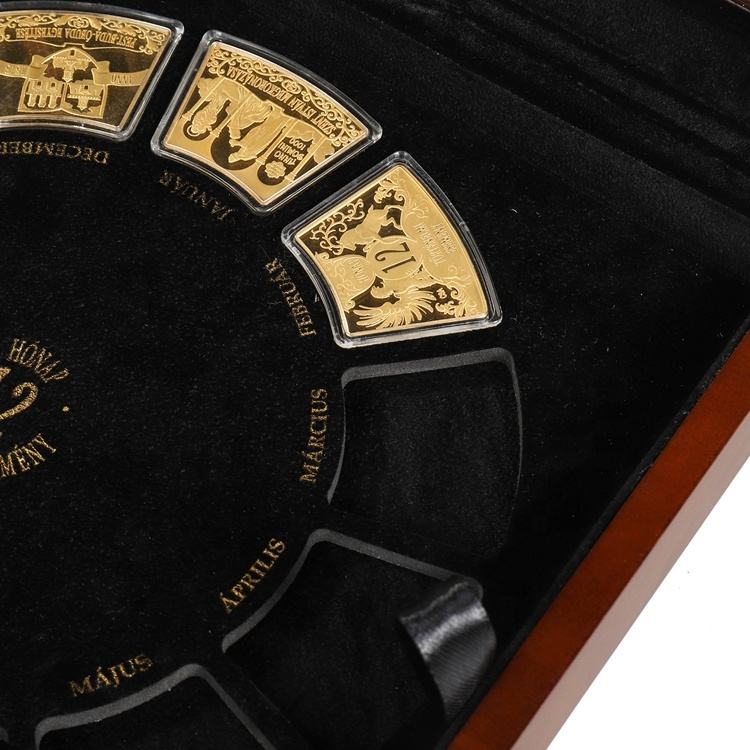 Factory ODM Wholesale Luxury Display Lid MDF Wooden Coins Collections Box Holder - 图片 5
