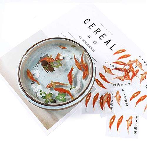 China Professional Manufacture Gold Fish Leaves Resin Clear Film 3d Stickers Epoxy Sticker - Image 4