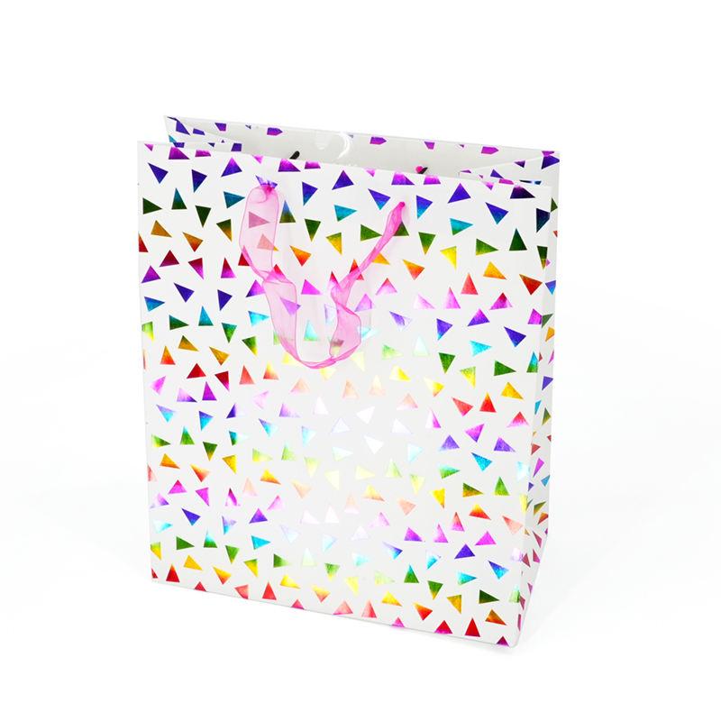 Luxury recycled eco-friendly White Shopping Paper Mailing Bag Recycled Hot Stamping Gift Packaging Paper Bag - 图片 4