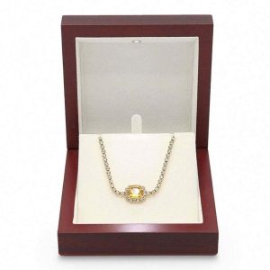 Wholesale High Quality Wooden Necklace Gift Box Custom Logo Wood Jewelry Necklace Box