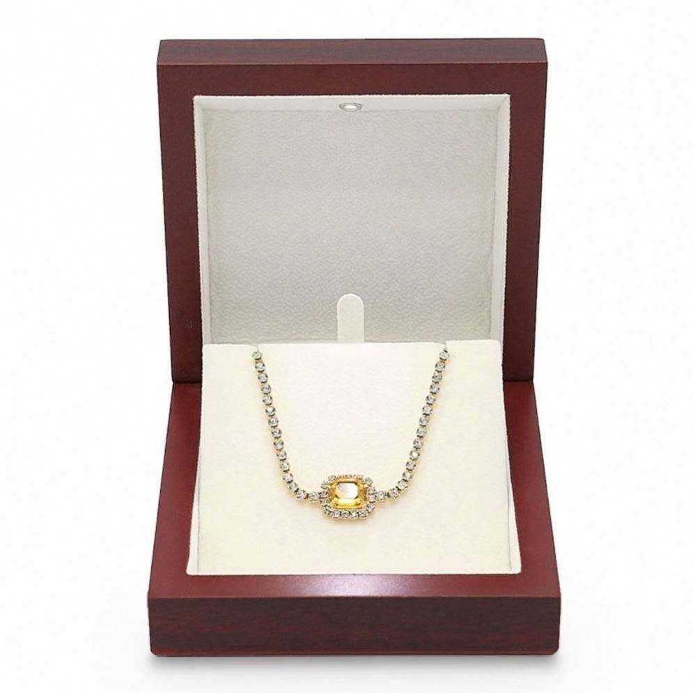 Wholesale High Quality Wooden Necklace Gift Box Custom Logo Wood Jewelry Necklace Box