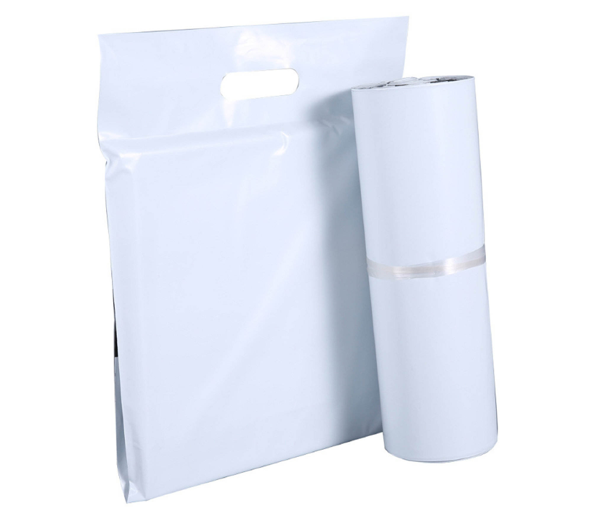 Custom Size packaging 10x13 12 x17 polymailer Courier Bag with Handle Express Bags Easy to Carry Poly Mailers - Image 4