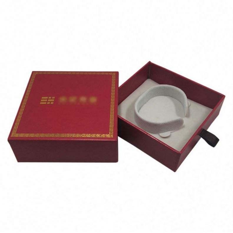 wholesale custom LOGO red drawer Jewelry gift packaging boxes women and Girls Earrings or BRACELETS - Image 2