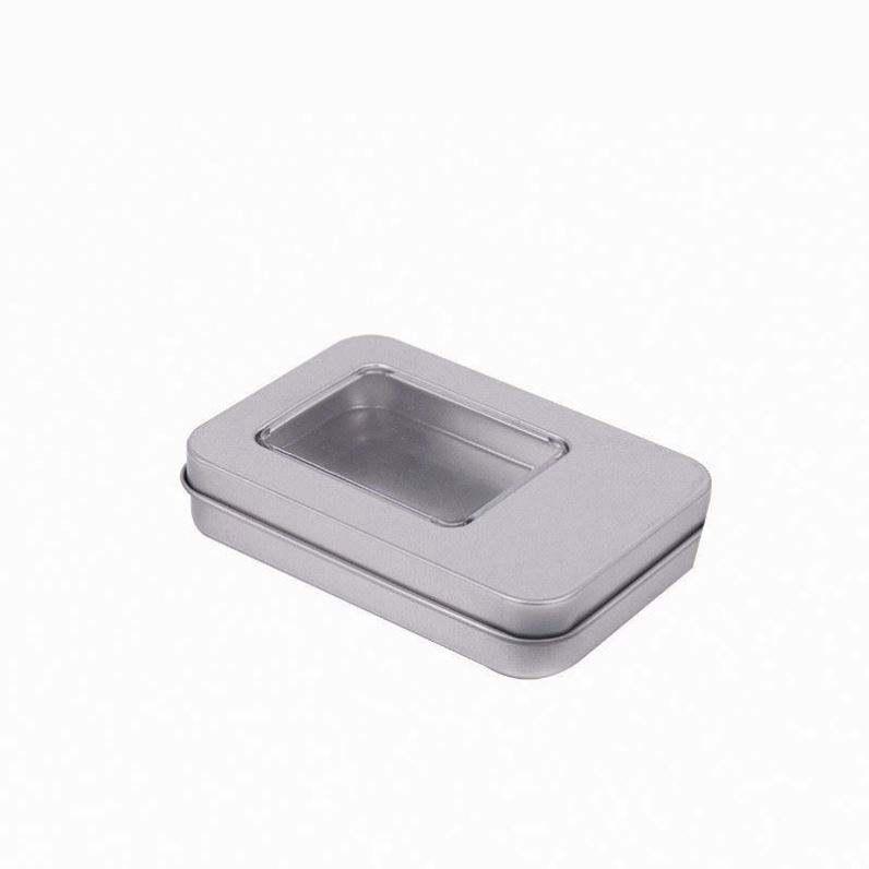 Wholesale Custom Rectangle Tin Box Gift Candy USB Packaging Metal can Tinplate Box With Window - 图片 6