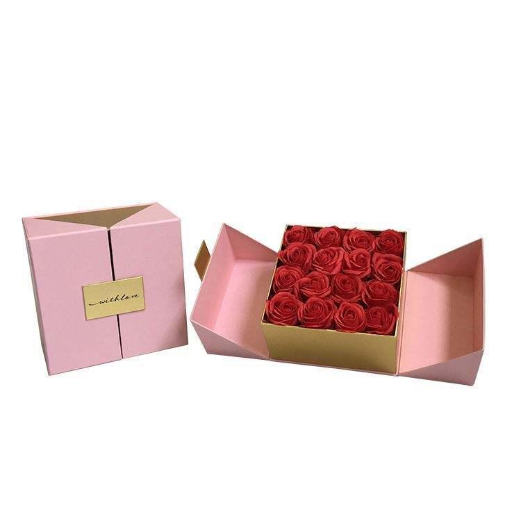 custom luxury flower gift box custom printing rose flower packaging box - Image 4
