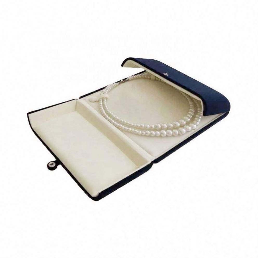Velvet Banquet Premium Grade Velvet Unique Style Hard Shell Button Tight Large Necklace Gift Box Packaging - Image 3