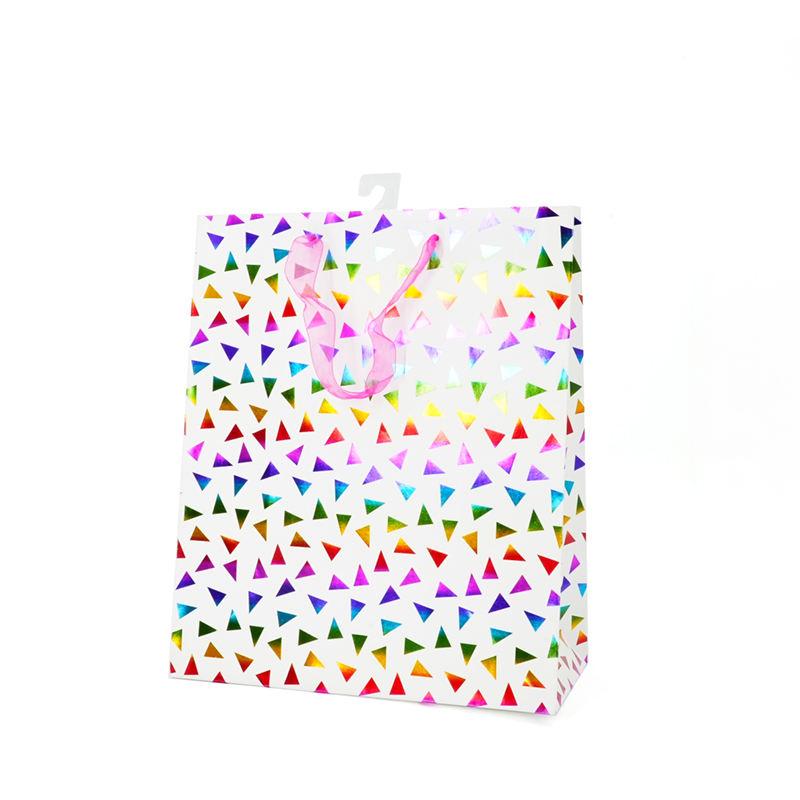 Luxury recycled eco-friendly White Shopping Paper Mailing Bag Recycled Hot Stamping Gift Packaging Paper Bag - 图片 5