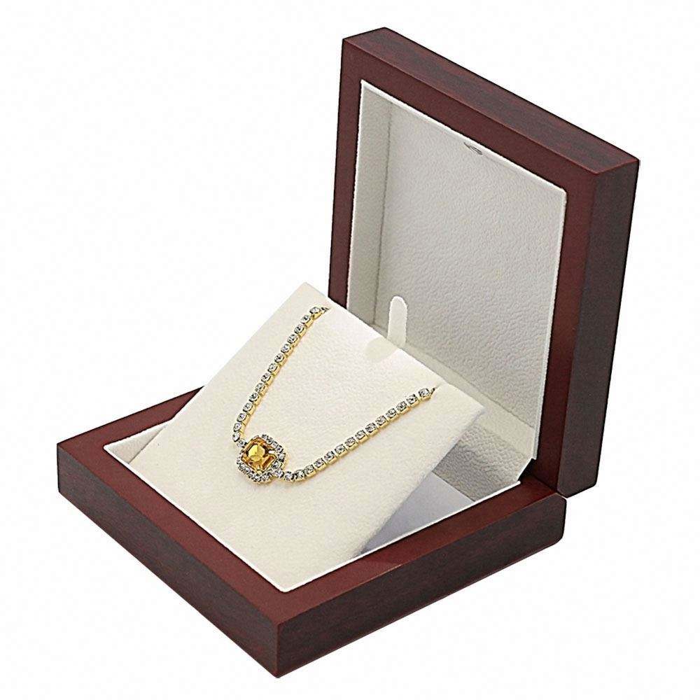 Wholesale High Quality Wooden Necklace Gift Box Custom Logo Wood Jewelry Necklace Box - Image 3