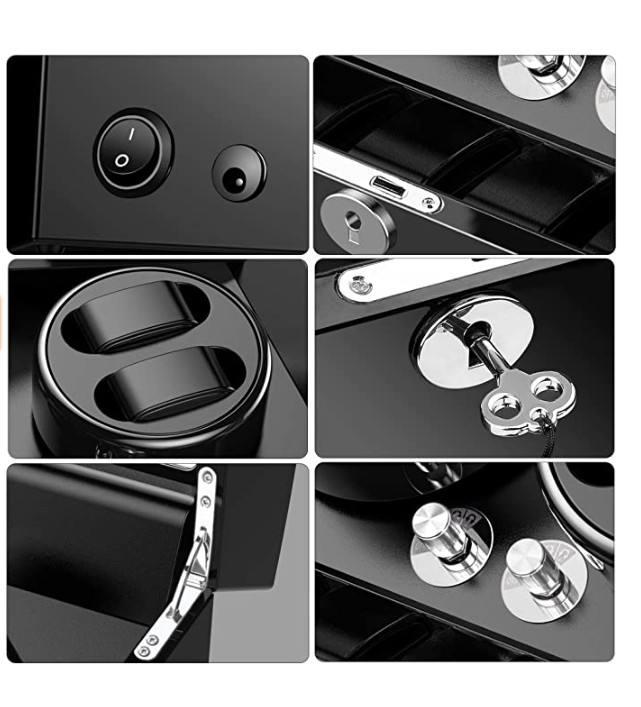 Watch winder for automatic watches wood shell piano paint exterior with pillows - Image 5