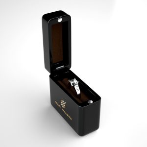 Handmade Square Wooden Ring Box For Wedding Luxury Natural Storage Holder Wood Ring Box
