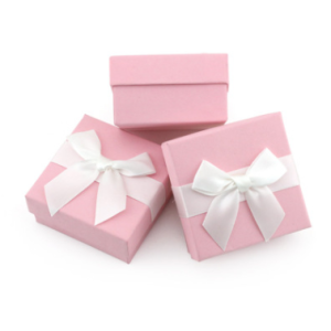 Ready To Ship!! Exquisite Jewelry Organizer Cardpaper Ring Box Necklace Paper Gift Box Jewelry Packaging Gift Box With Bowknot