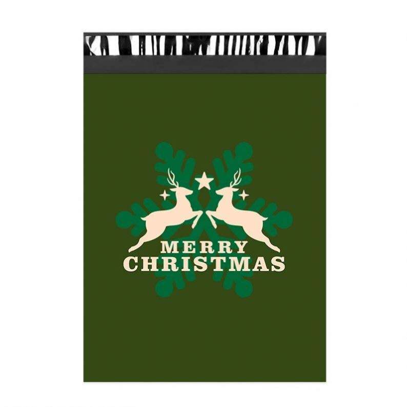 Merry Christmas 10x13 Inch Poly Mailers Shipping Envelopes Boutique Custom Bags - Image 6