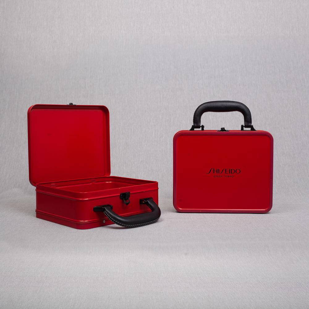 Wholesale luxury custom printed empty lunch tin box metal tin box with handle - 图片 6