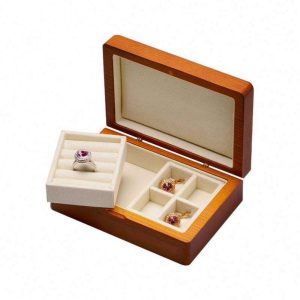 Custom Luxury Organizer Solid Wood Jewelry Storage Box Jewelry Case packaging for earring necklace rings