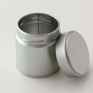 Luxury airtight pure steel tea matcha powder container 30 40g gram ring pull silver matcha caddy tin can round pack for matcha