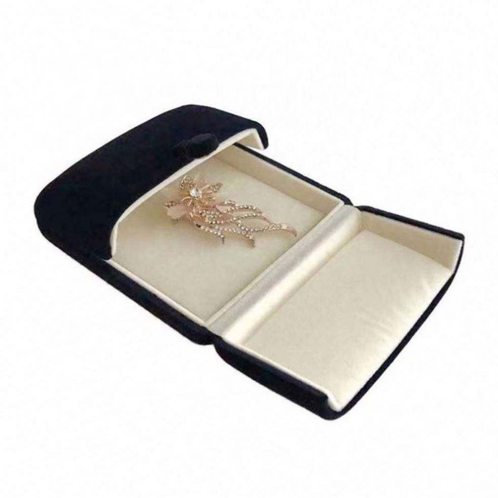 High End Blue Luxurious Velvet Jewelry Box Brooch Honorary Pin Badge Box for Special Gift Presentation - Image 3