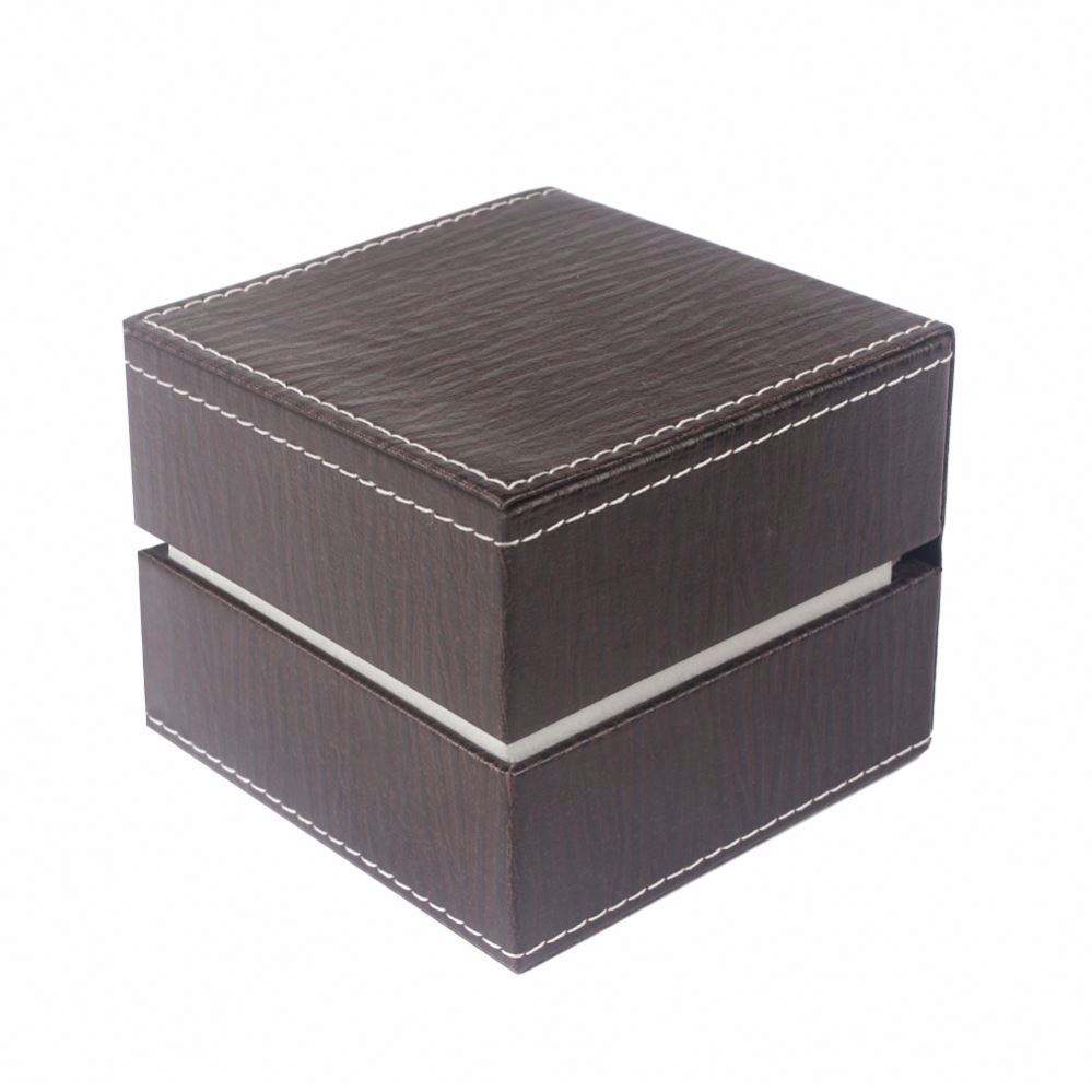 Luxury leaked edge high quality watch case, Plastic cover leather inner velvet figts box for watch - Image 2