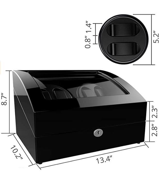 Watch winder for automatic watches wood shell piano paint exterior with pillows - Image 4