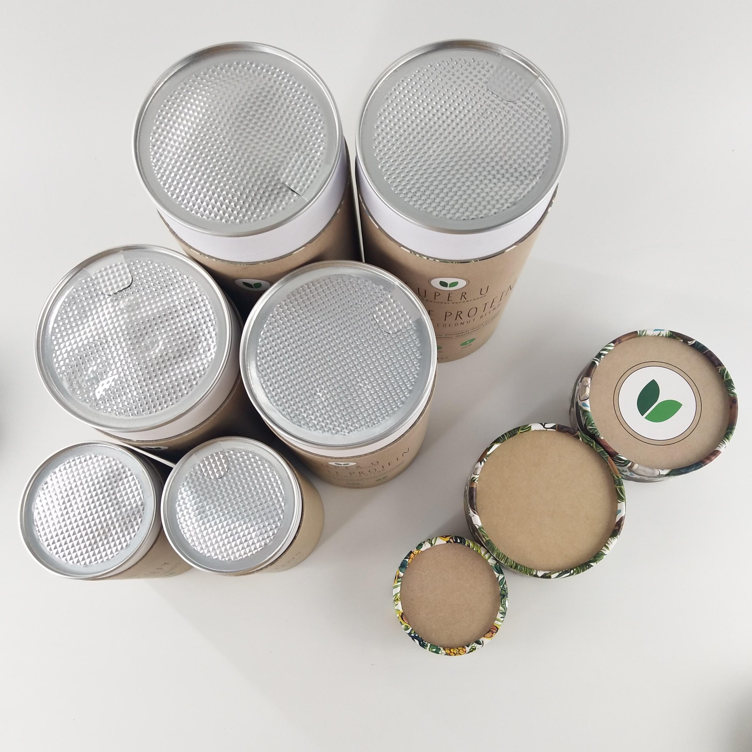 Food grade custom Eco friendly cardboard tube packaging paper box for coffee and tea packaging - 图片 4