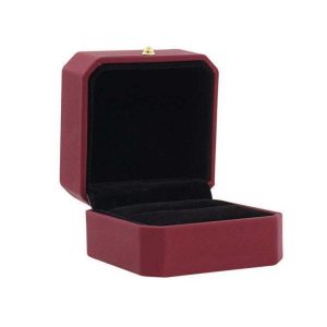 Factory Supplying Red Leather Ring Packaging Personalized Vintage Pu Leather Jewellery Box