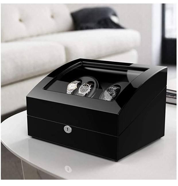 Watch winder for automatic watches wood shell piano paint exterior with pillows - Image 6