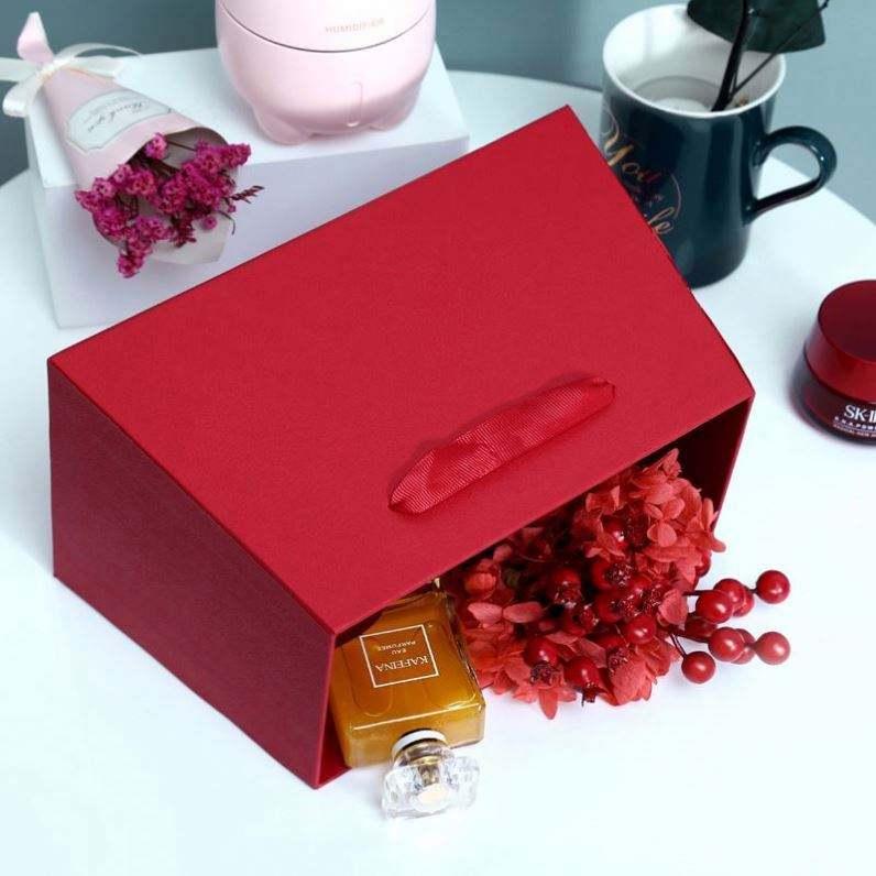 Red Wine Box Corrugated Paper Packaging Portable Gift Box Custom Wine Glass Gift Box For Wine - Image 5