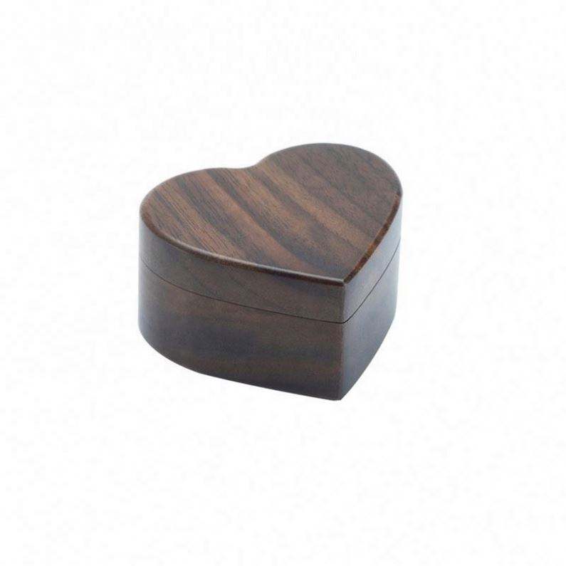 mini heart shaped mdf engagement gift storage ring boxes jewellery packaging wedding jewelry wholesale wooden ring box - Image 4