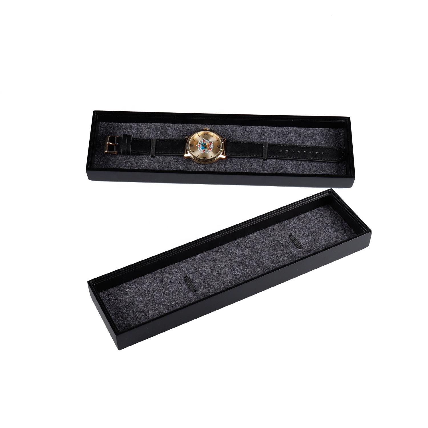 Custom factory watch strap packaging box watch band box high end pu leather interior watch box wooden - Image 6