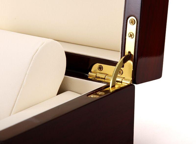 Wooden Watch Box Custom Veneer Lining Jewelry Box Lacquered Square Big Brand Famous Watch Storage Box - Image 3