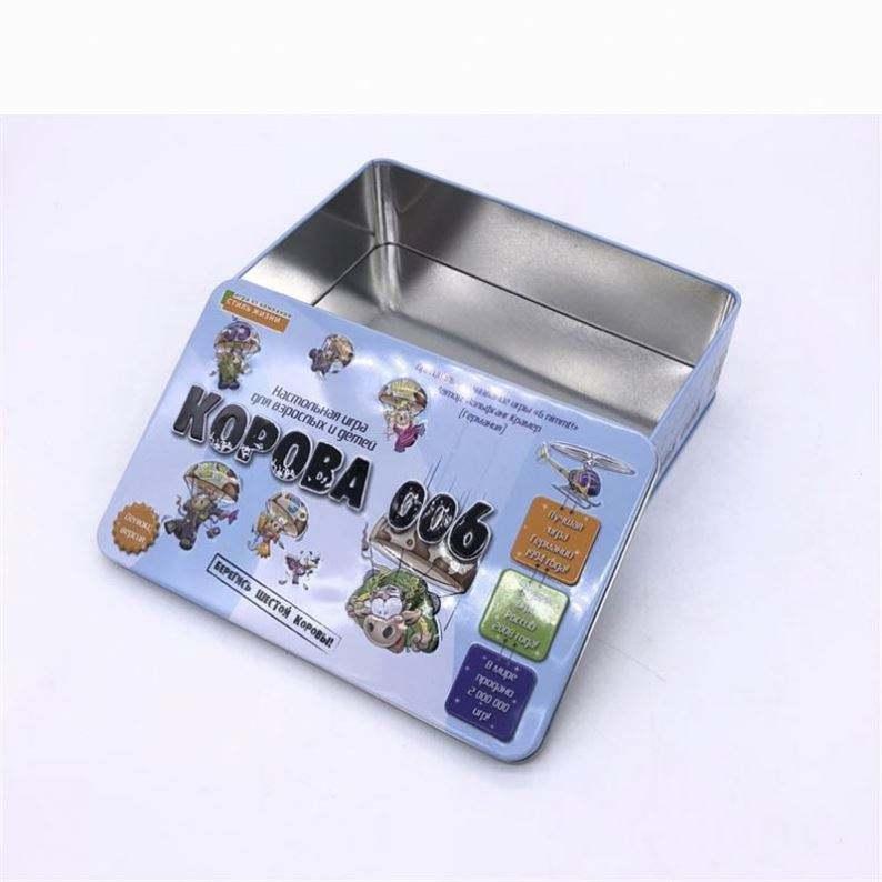 High quality custom printed Embossing rectangular hinged tin box cute lunch tin box with handle for kids - 图片 5
