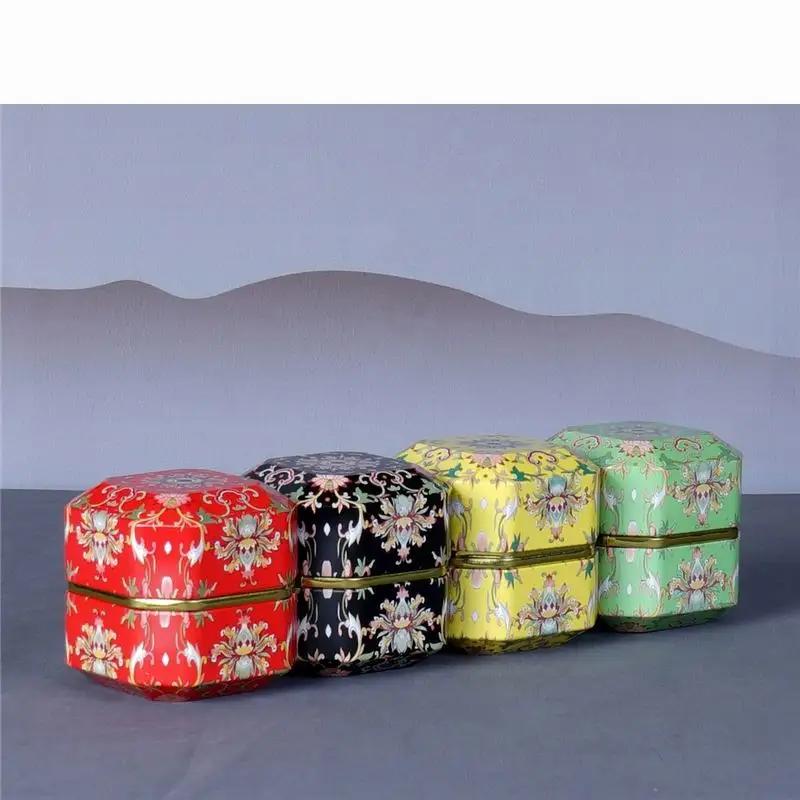 Multicolor Custom Logo Portable Tea Canister Packaging Little Round Metallic Tins Bottle Packaging Can - 图片 5