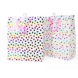 Luxury recycled eco-friendly White Shopping Paper Mailing Bag Recycled Hot Stamping Gift Packaging Paper Bag