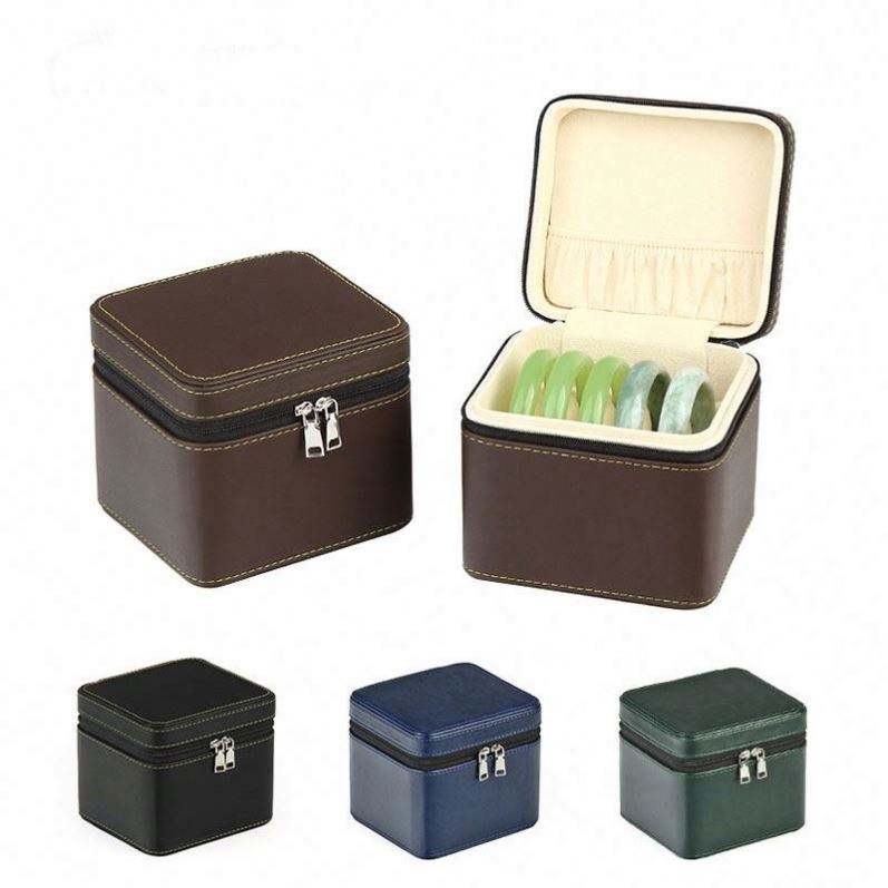 Custom Logo Earring Necklace Jewelry Organizer Case Pu Leather Jewellery Bracelet Box - 图片 5