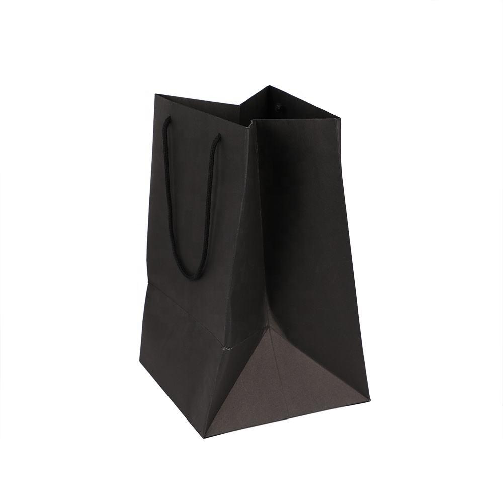 Wholesale Custom black Logo Printed shopping bag Luxury Shopping Gift Underwear Paper Bag for underwear - 图片 5