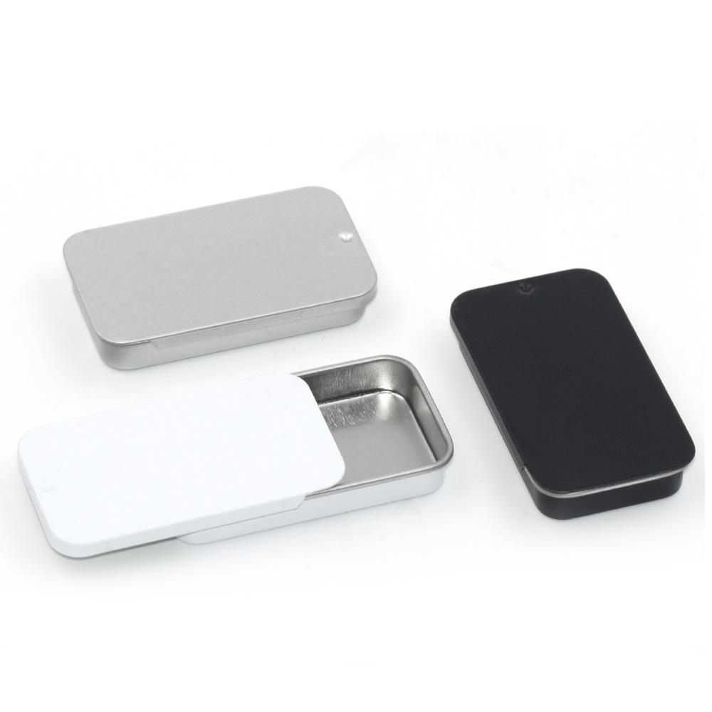 Wholesale 10ml 35ml 60g metal slide solid perfume tins small rectangle sliding empty black lip balm tin container - Image 7