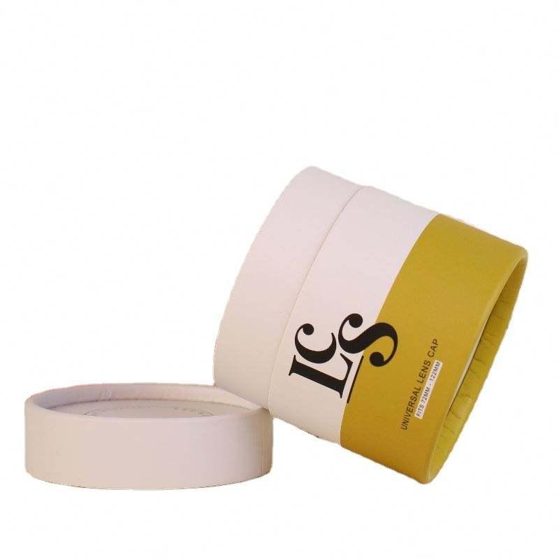 Custom logo recyclable natural brown kraft cardboard packaging T-shirt clothing cylinder paper tube