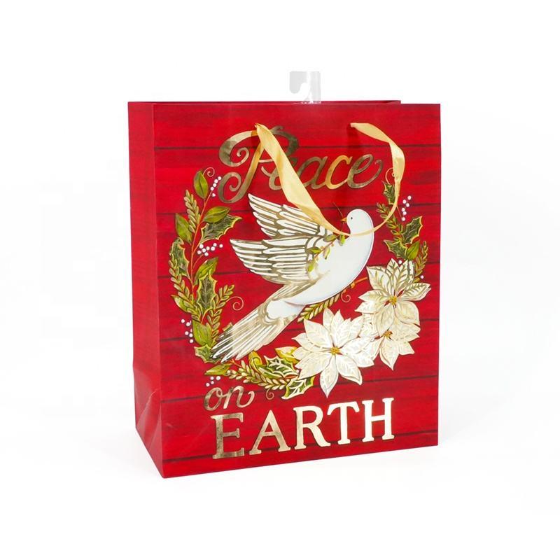 Recycled eco-friendly Hot Selling Shopping Gift Bag Packaging paper bag for Christmas gift - Image 4