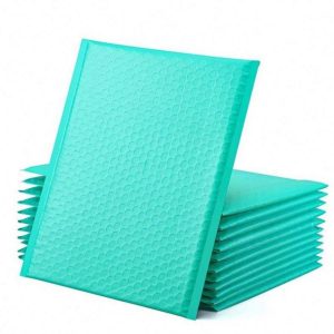 Wholesale OEM Custom Color Own Logo Printed Self Adhesive Mailers Shipping Poly Teal Green Bubble Padded Envelopes