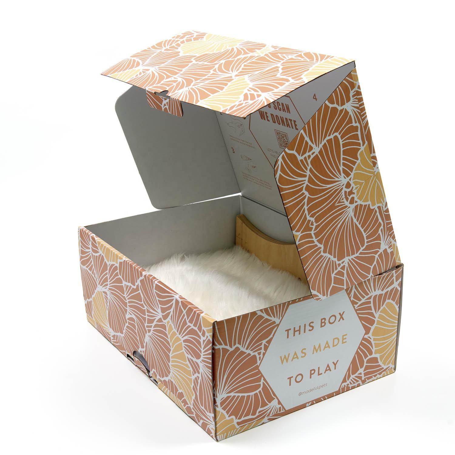 Customize Good quality hard paper corrugated shipping color gift boxes for packiging - Image 5