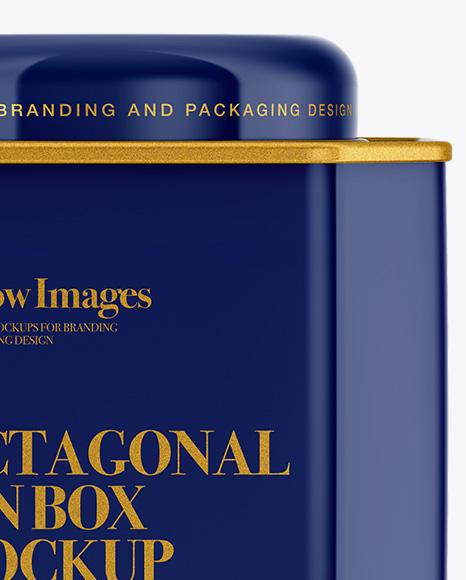 Customized large blue antique metal container octagonal tea sealed canister packaging food grade tin cans with lid for tea - 图片 7