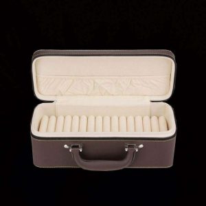 Leather Ring Earrings Necklace Travel packaging luxury bracelet box Organizer Display For Women Gift Storage Case Custom